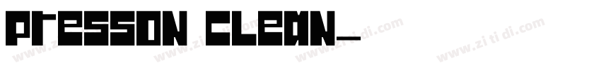 Presson Clean字体转换